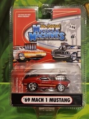 Muscle Machines '69 Mach 1 Mustang - Red Die-Cast Collector Car